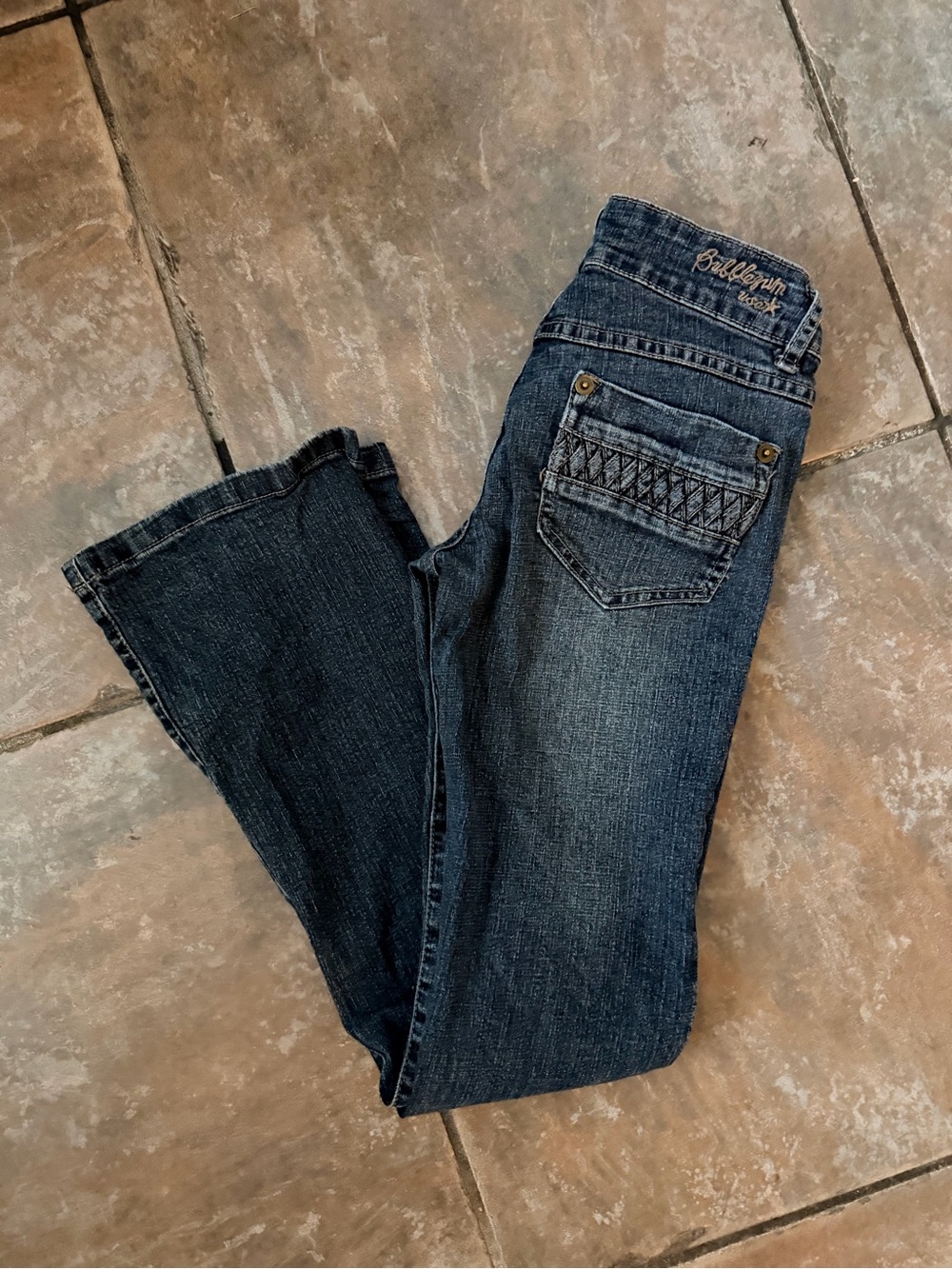 Bubblegum Women's Dark Blue Bootcut Jeans with Embroidered Back Pocket